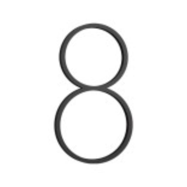 HUSNUMMER CONTEMPORARY L SORT 8 