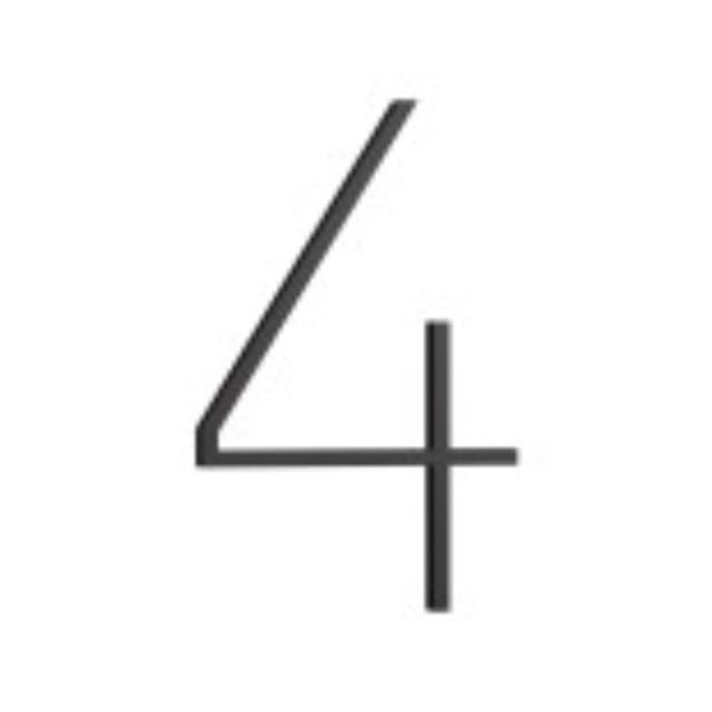 HUSNUMMER CONTEMPORARY S SORT 4 