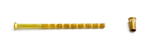 SKRUESÆT M5X90MM MESSING 2 STK 