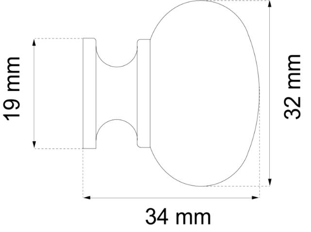 MØBELKNOP NOEL 30 MM BØRSTET KROM