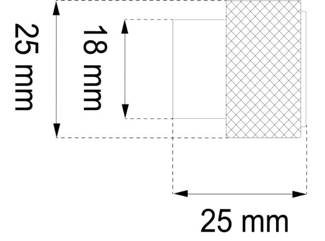 MØBELKNOP NOAH Ø25MM SORT