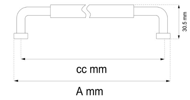 MØBELGREB MAJA CC128 MM SORT