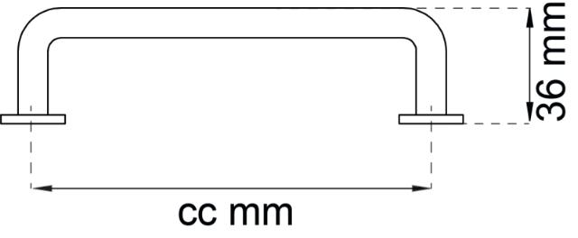 MØBELGREB BELLA CC128 MM SORT