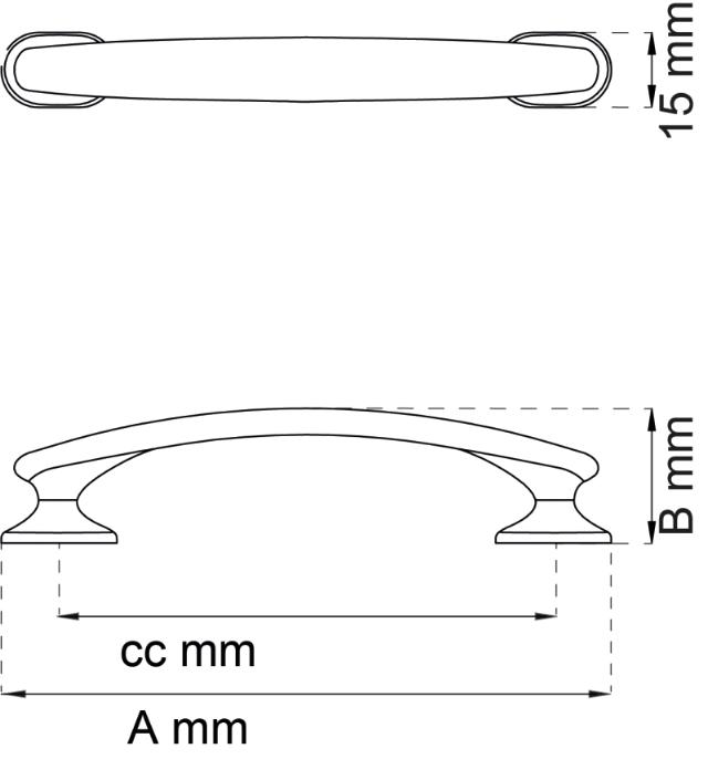MØBELGREB MOLLY CC96 MM SORT