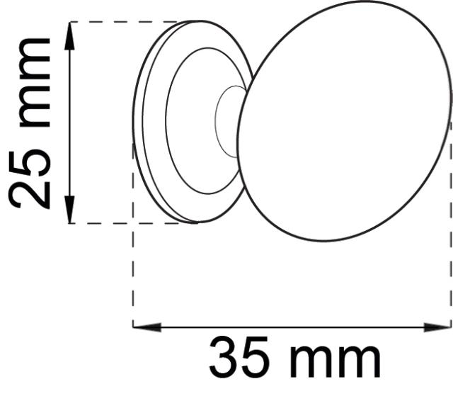 MØBELKNOP VICTOR 35 MM SORT