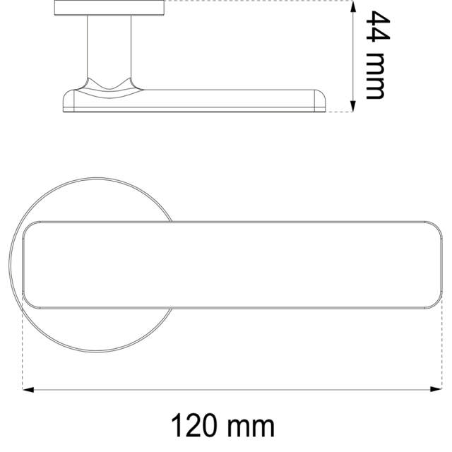 DØRGREB MONACO INDVENDIG BØRSTET ALU 