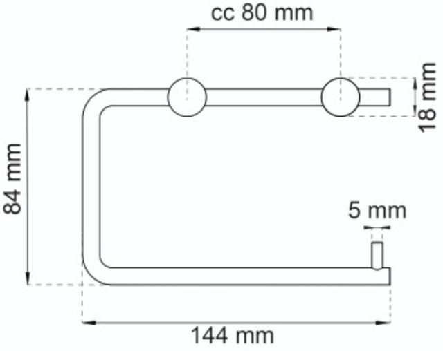 TOILETPAPIRHOLDER 1368 KROM