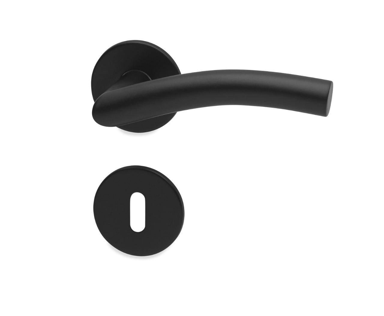 Habo Dørgreb L-form Skarp Hjørne 19mm sort