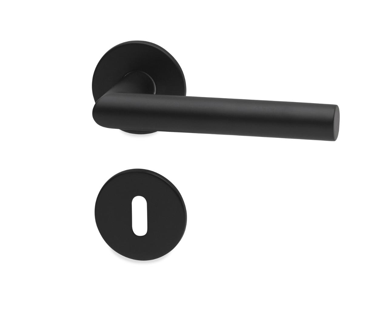 Habo Dørgreb L-form Skarp Hjørne 19mm sort