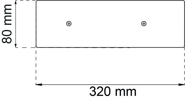 Habo dækskilt for brevindkast 320x80mm, rs