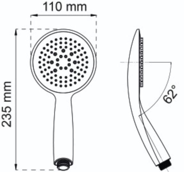 HÅNDBRUSER DAHLIA 1-SPRAY KROM 