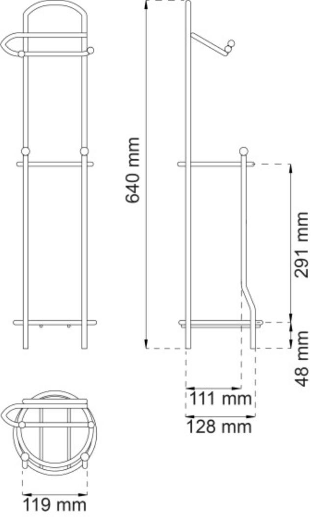 RULLEHOLDER GULVSTAND VIOLA SORT 