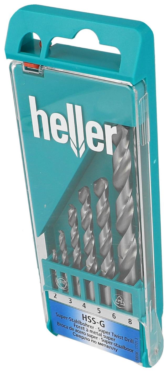 Heller metal drill pro hss set ø2-8mm, 6 parts