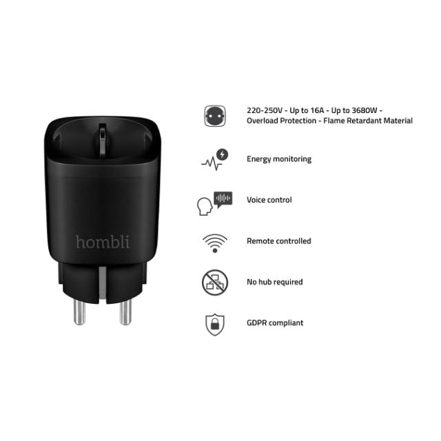 Hombli Smart Socket (EU), Black