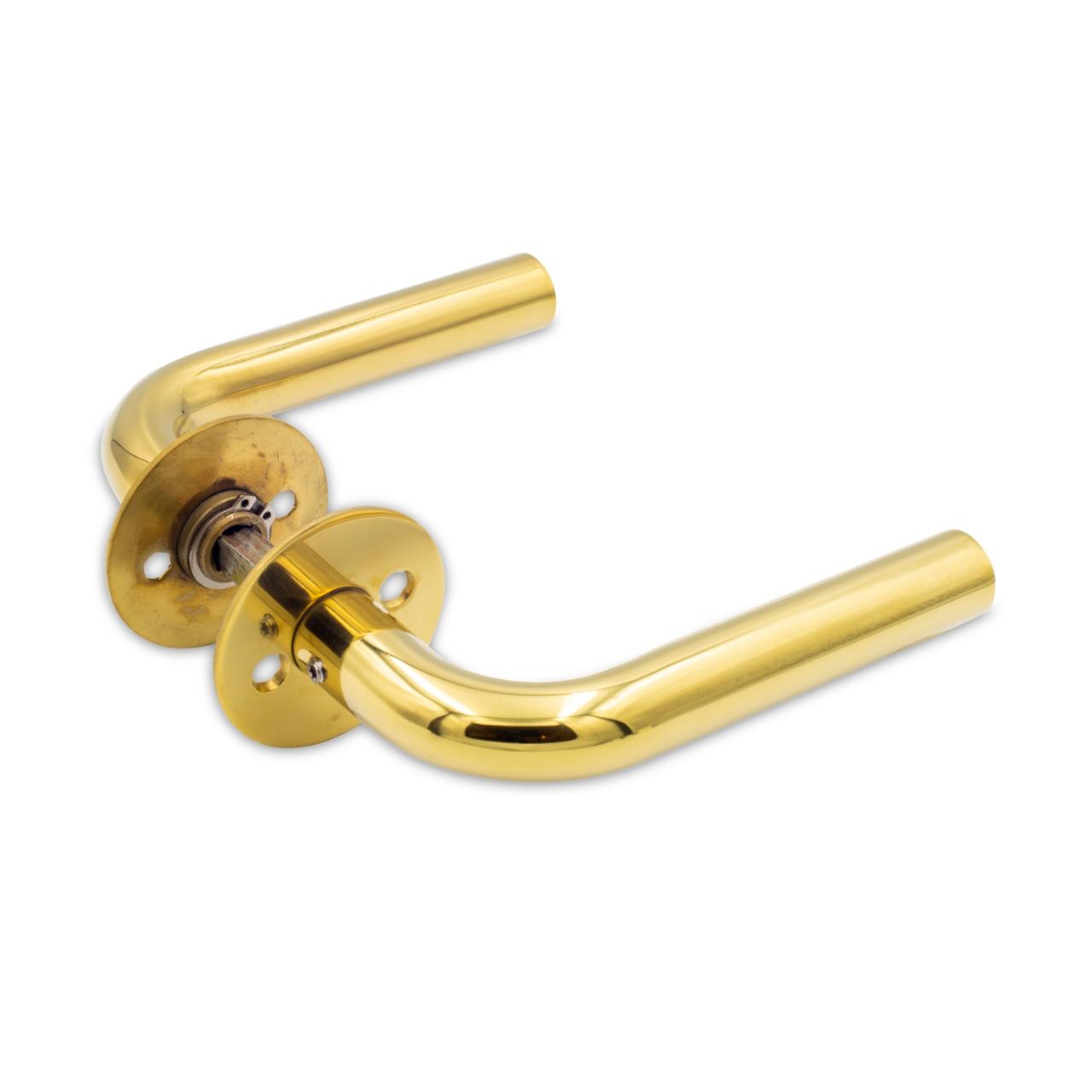 Dørgreb L-form 19mm PVD messing