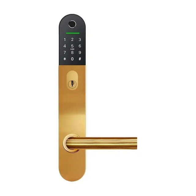 Jasa GUARD Elektronisk dørlås til oval cylinder - 49 mm - Mat messing