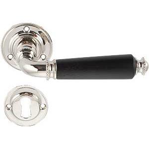 Door handle Humlebæk 954/D w/set. (1680+81K) w/flap Nine Black 11