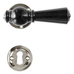 Door handle Østerbro 670 w/wooden screws (1770T) Black Ni