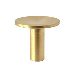 Møbelknop Deep Messing Satineret Uden Lak 24mm