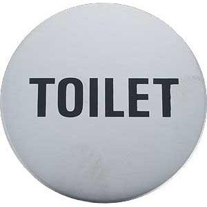 Sign round text 7382 Toilet Rs Ø60mm