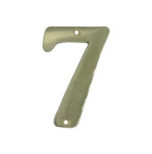 Husnummer 565 7 Messing Poleret med lak 78 mm