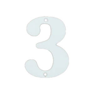 Husnummer 565 3 Hvid 78 mm