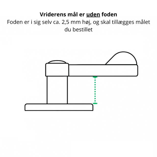 Vrider på plade 5014 Enkelt M 13 mm