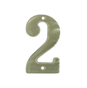 Husnummer 566 2 Messing Poleret Uden lak 65 mm