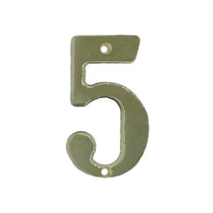 Husnummer 566 5 Messing Poleret Uden lak 65 mm