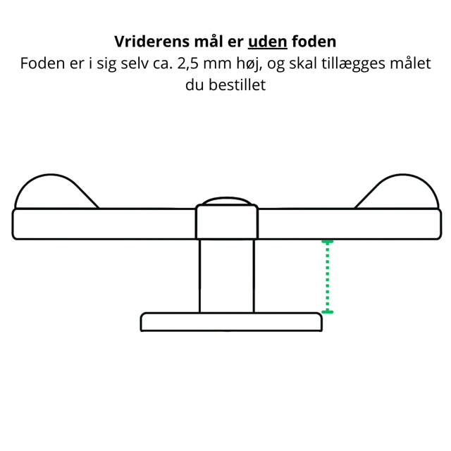 Vrider på plade 51 Dobbelt Elz 0 mm