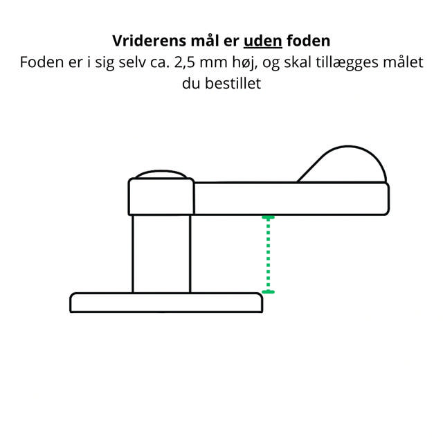 Vrider på plade 50 Enkelt Formessinget 0 mm