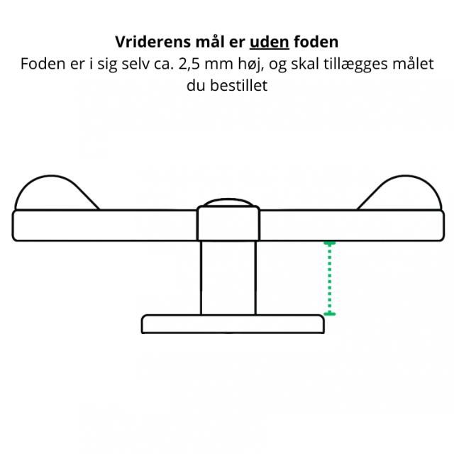 Vrider på plade 51 Dobbelt Formessinget 0 mm