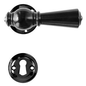 Door handle Østerbro 670 w/wooden screws (1770T) Black Black Lacquer