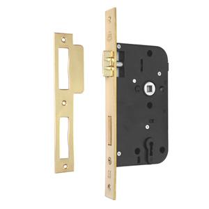 Mellemdørlås SINA D 55mm + Slutblik 235x24mm firkantet, Vendbar, CC72 mm