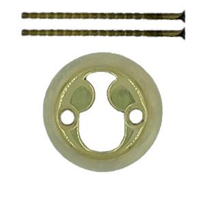 Cylinderring Rokoko Messing Poleret Uden lak 20mm Ø50