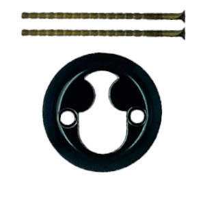 Cylinderring Rokoko Sort 6mm Ø50