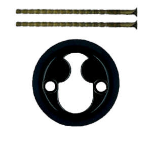 Cylinderring Rokoko Sort 8mm Ø50