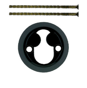 Cylinderring Rokoko Sort 20mm Ø50