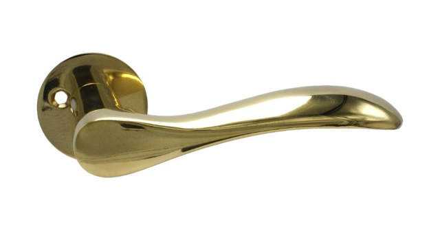 Dørgreb Bellevue til hoveddør, 125 mm - Messing Poleret Uden lak