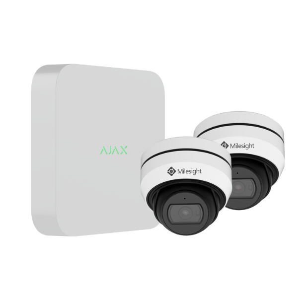 Ajax NVR video pakke m. 2 stk. Milesight kamaera