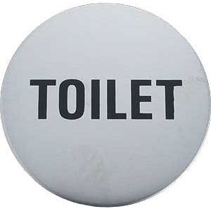 Skilt rund tekst 7382 Toilet Rs Ø60mm