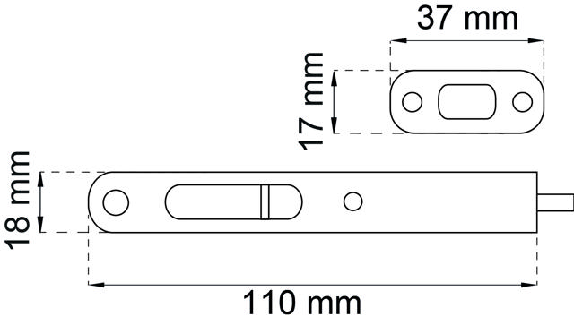 KANTRIGLE 110MM GALVANISERET LP - 1 stk