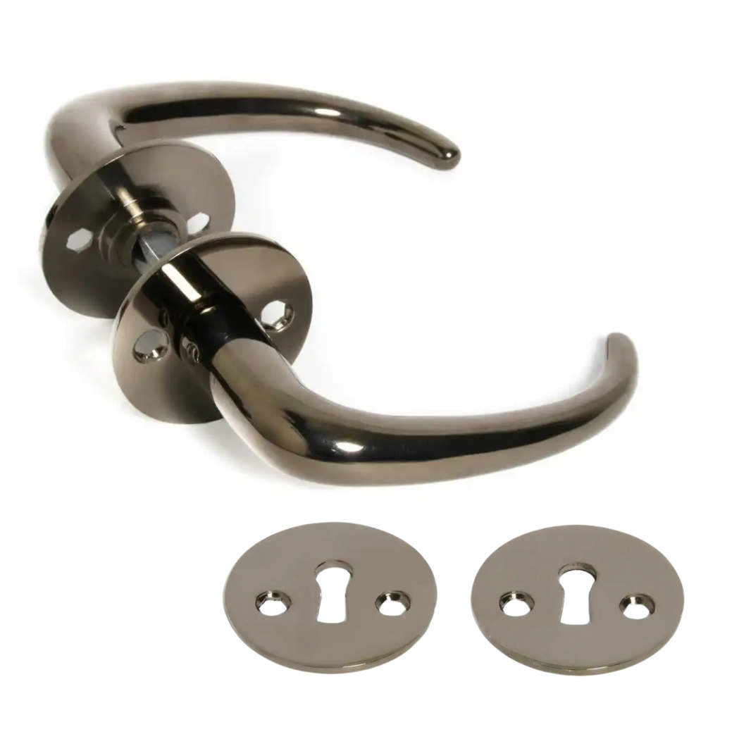 Pluto sort poleret nikkel 110 mm