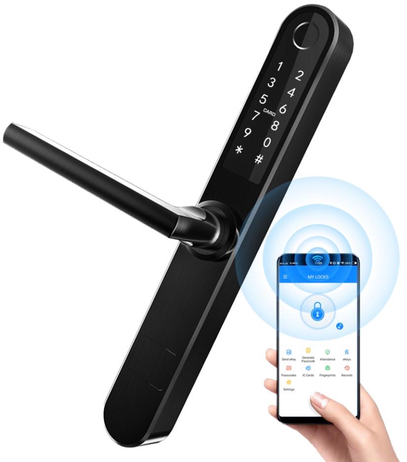 Smart Lock BG2000, DIN låsekasser, sort