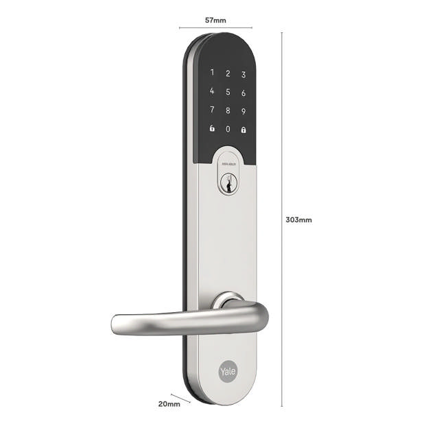 Yale Entrus Lite smartås, Rfl børstet stål
