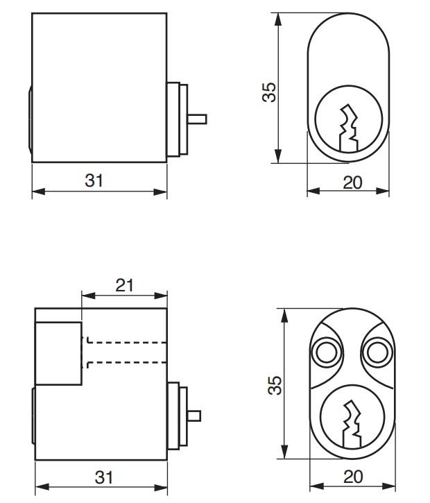 Ruko Cylinder, RD2602 Krom d1200 u/tilbehør