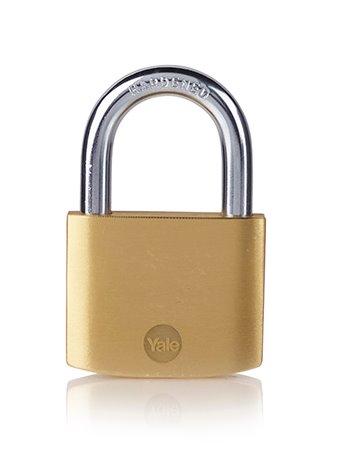 Yale Hængelås Mess. 50mm Y512 box Enslukkende Messing 924925