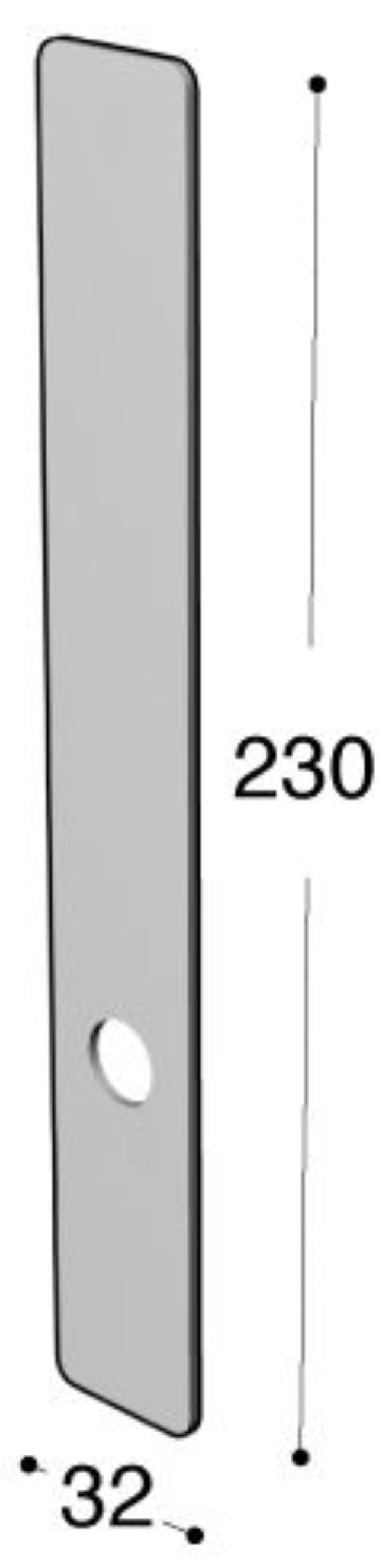 Ruko-Line smalprofil langskilt udv, greb/blind cc115mm