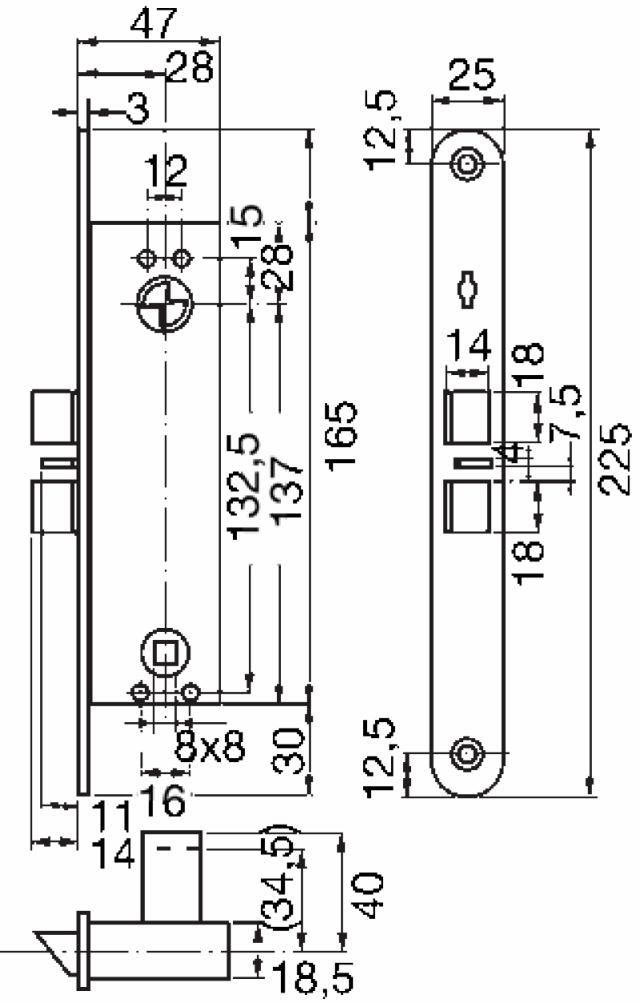Assa låsekasse 13585h u/blik (520431)