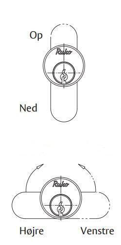 Ruko RD1607 postkasselås Messing Ned